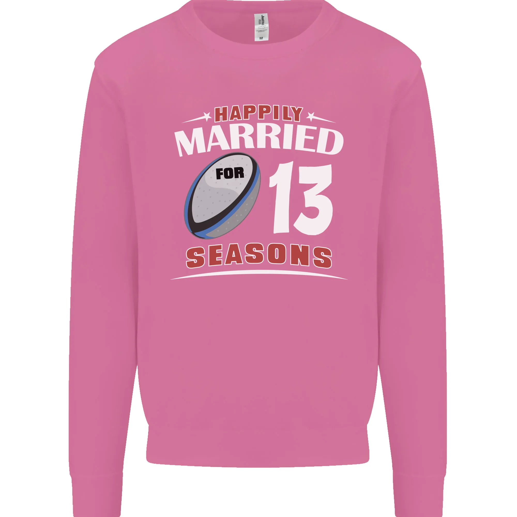 13 Year Wedding Anniversary 13th Rugby Mens Sweatshirt Jumper