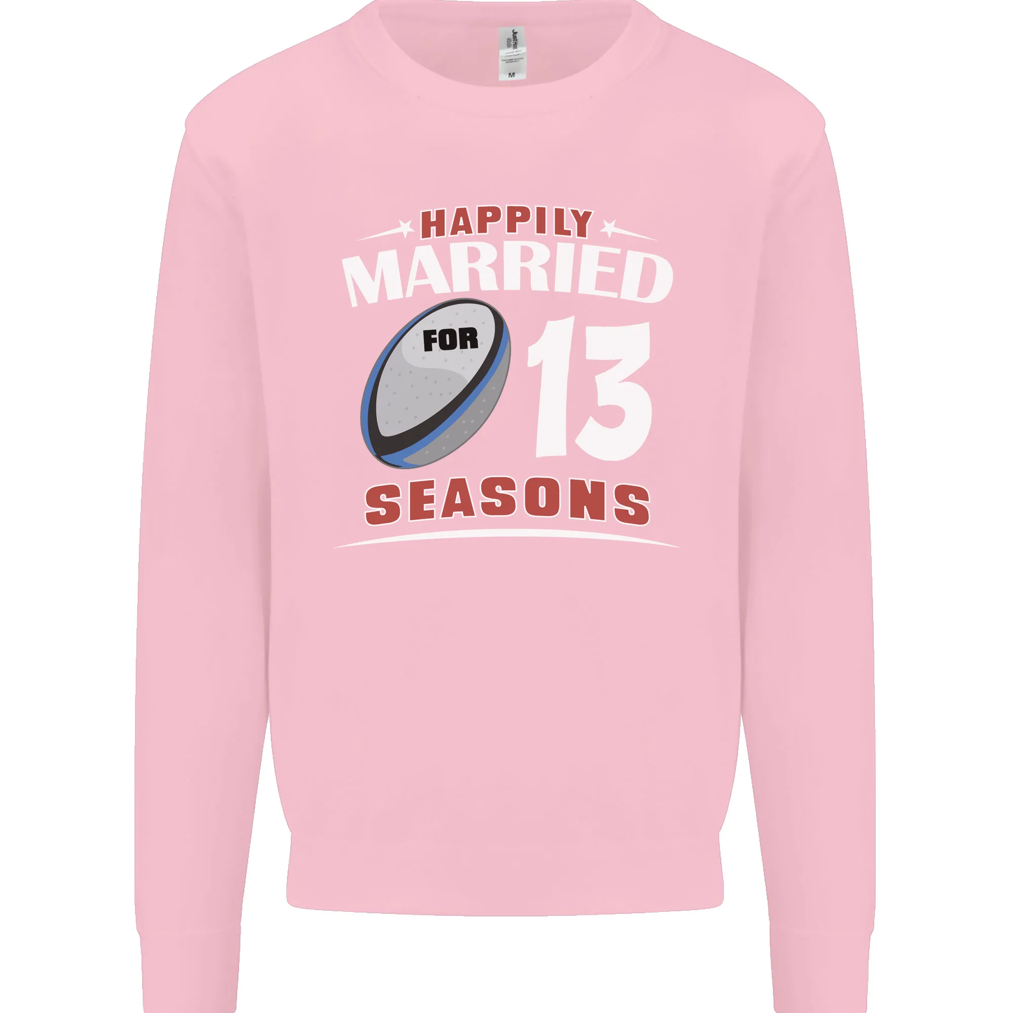13 Year Wedding Anniversary 13th Rugby Mens Sweatshirt Jumper