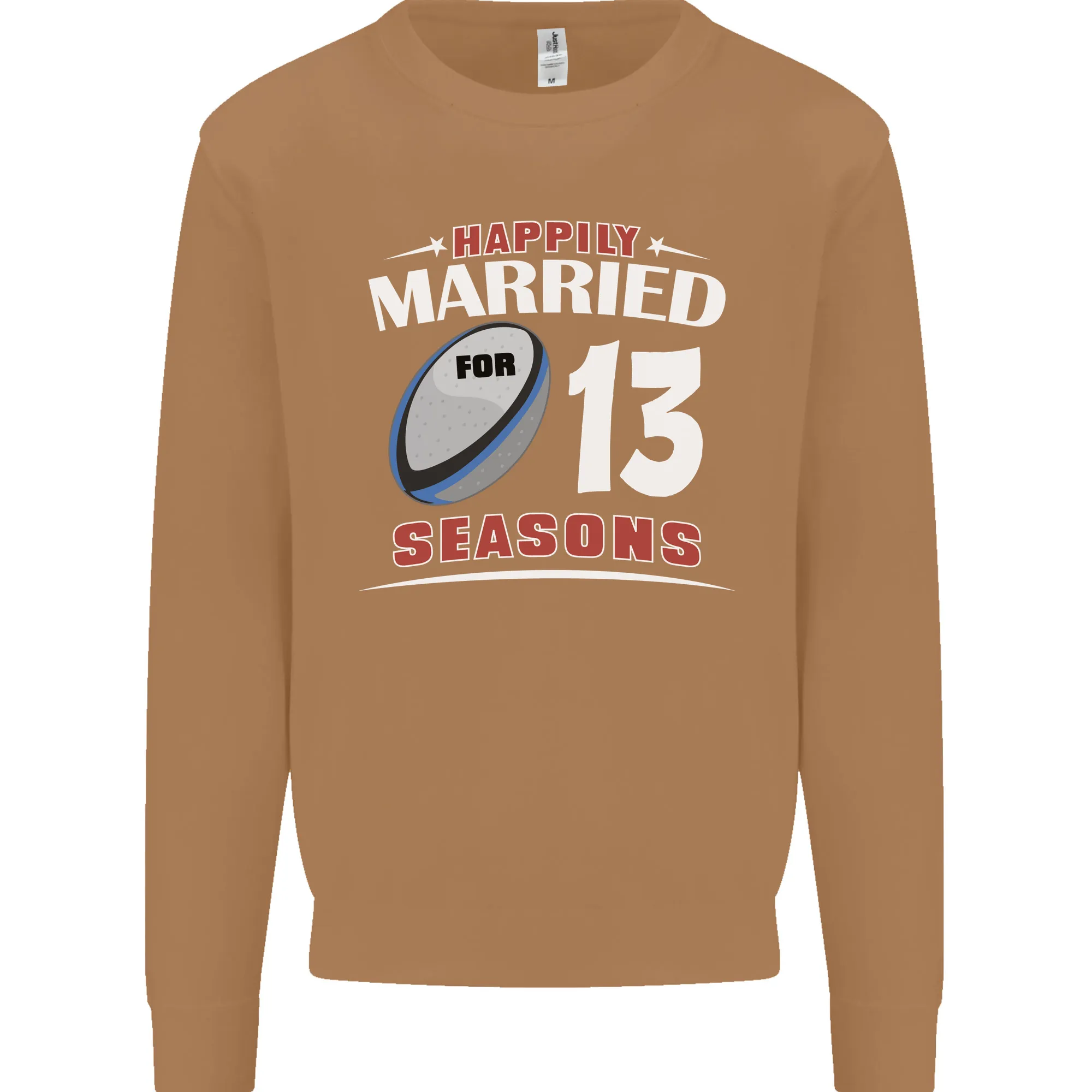 13 Year Wedding Anniversary 13th Rugby Mens Sweatshirt Jumper
