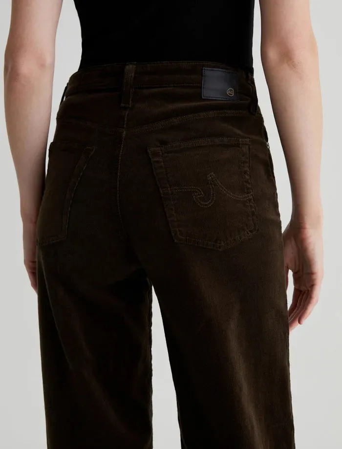 AG Kora Corduroy High-Rise Wide Leg, Rich Umber
