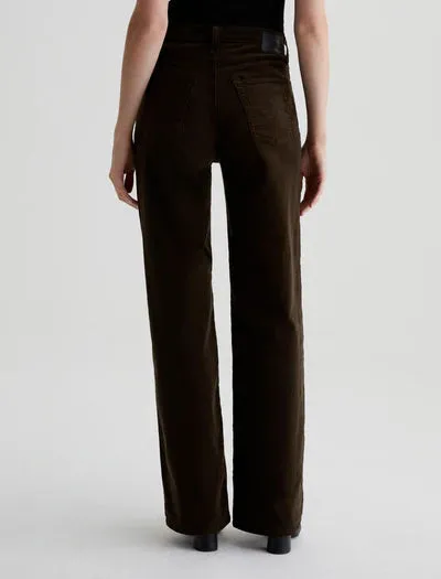 AG Kora Corduroy High-Rise Wide Leg, Rich Umber