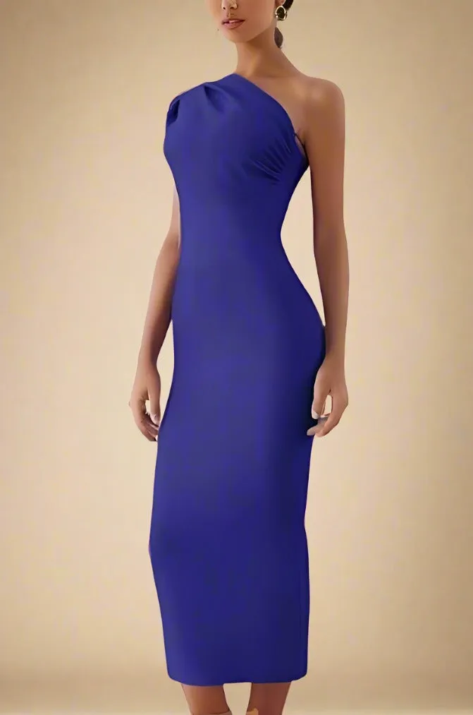 Ally Bodycon Midi Dress - Royal Blue
