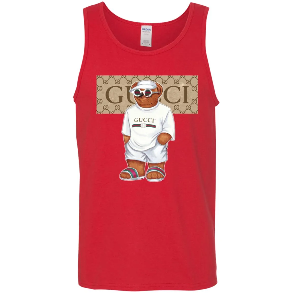 Best Life Gucci Bear T-shirt Men Cotton Tank