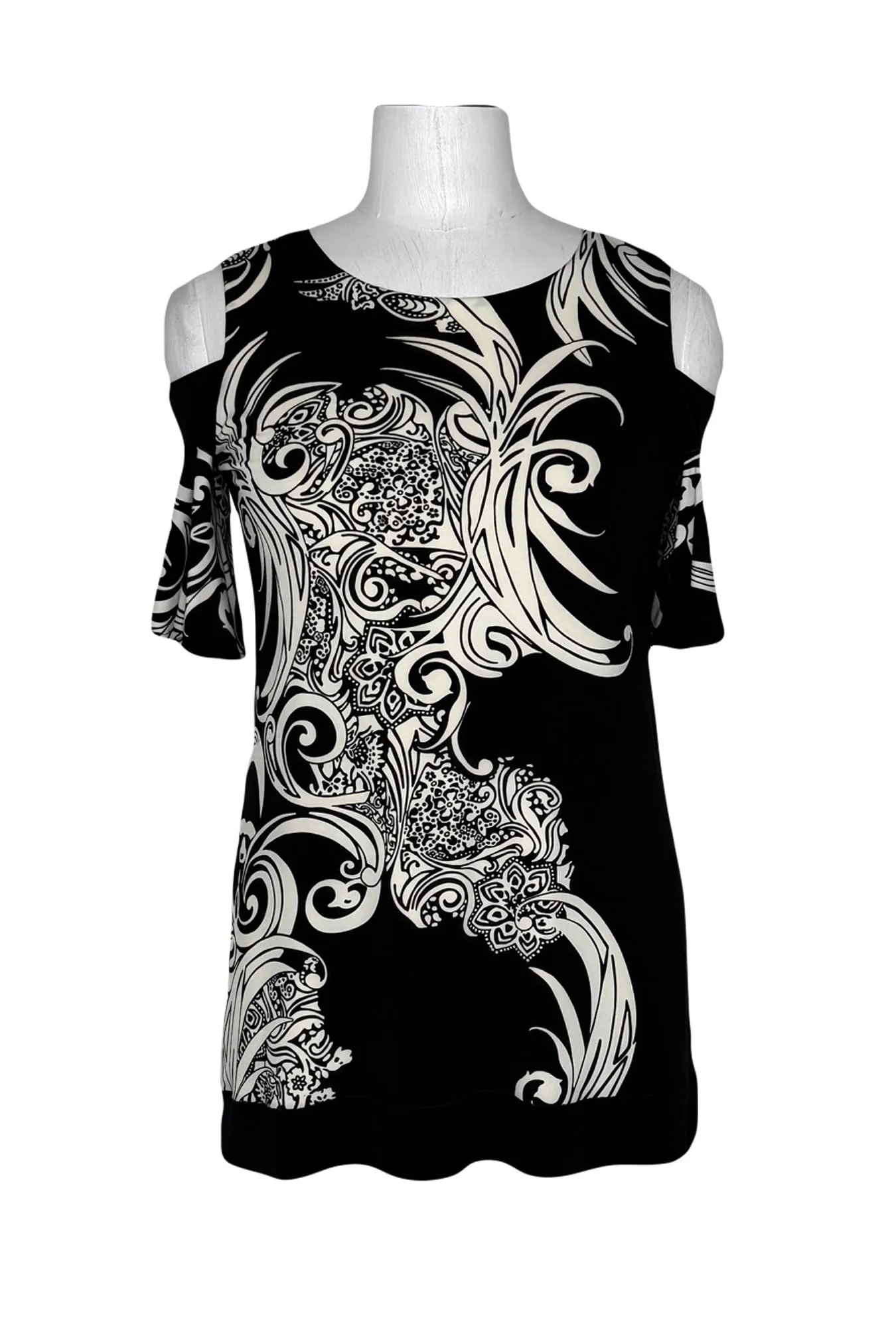 boatneck off shoulder lined tunic