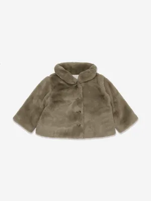 Bonpoint Baby Girls Faux Fur Jacket ion Brown