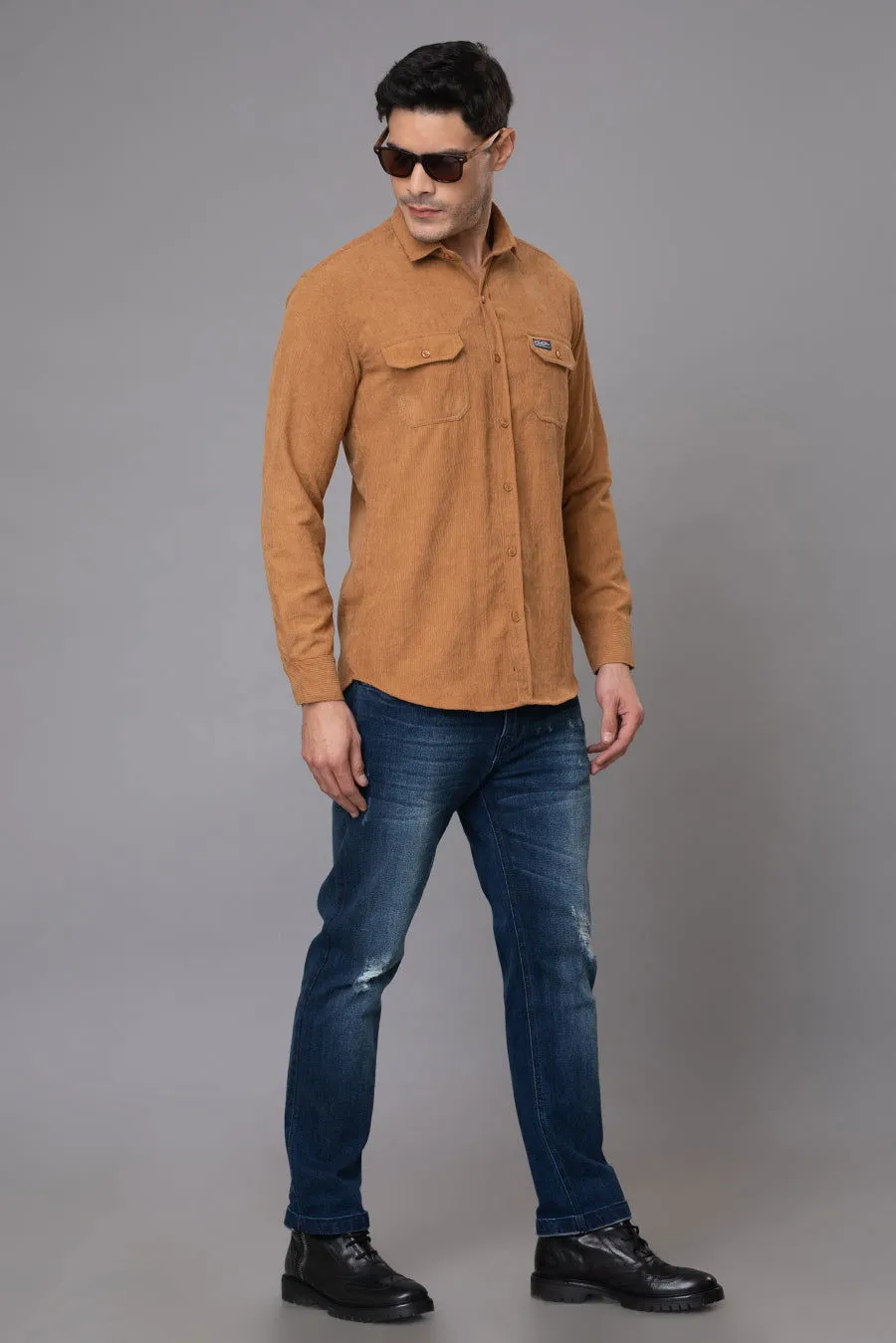 Brown corduroy shirt
