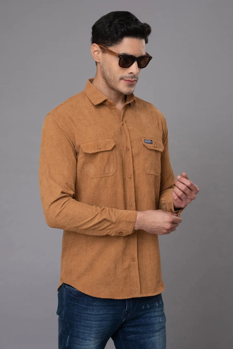 Brown corduroy shirt