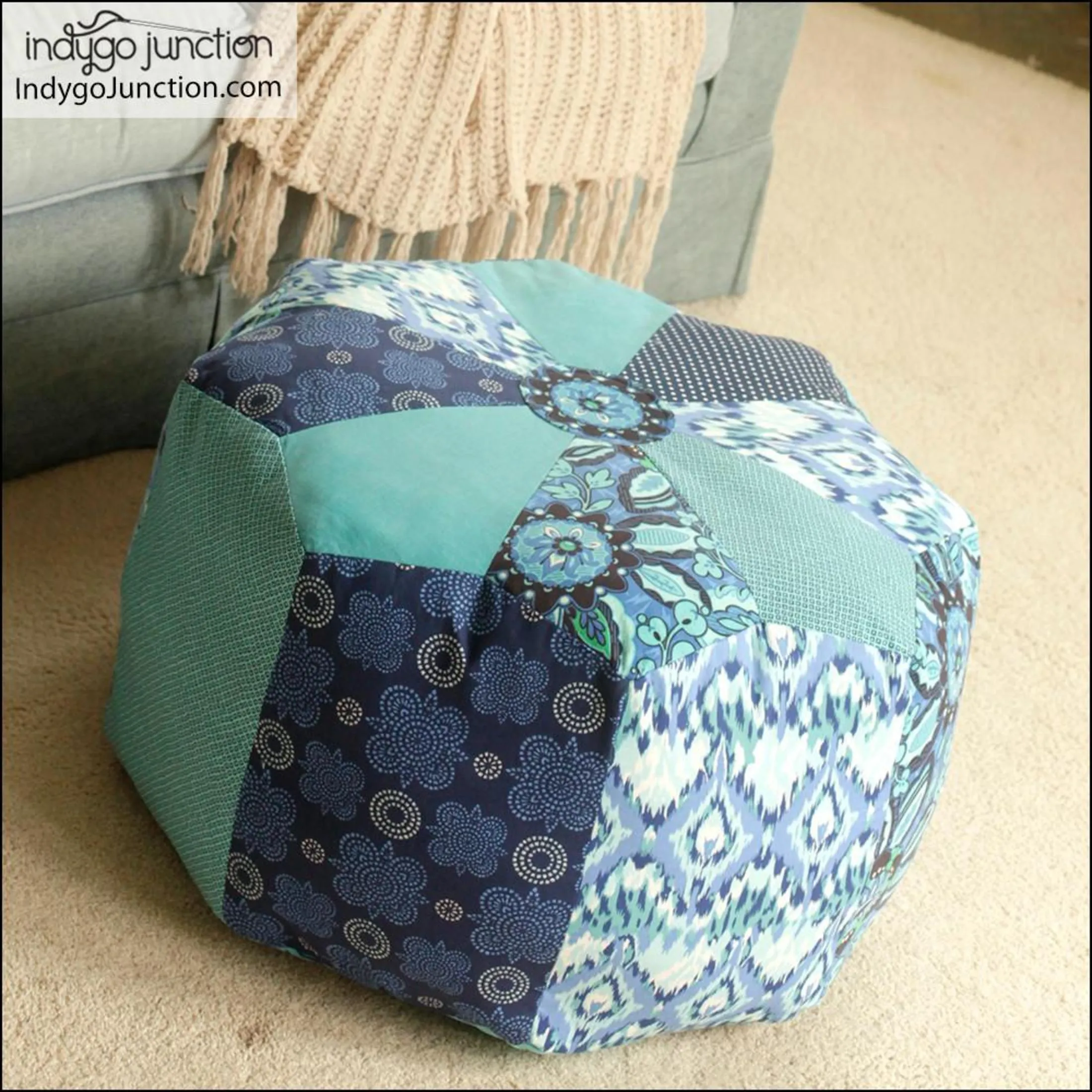 Dresden Pouf & Pillow Pattern, Free PDF Download