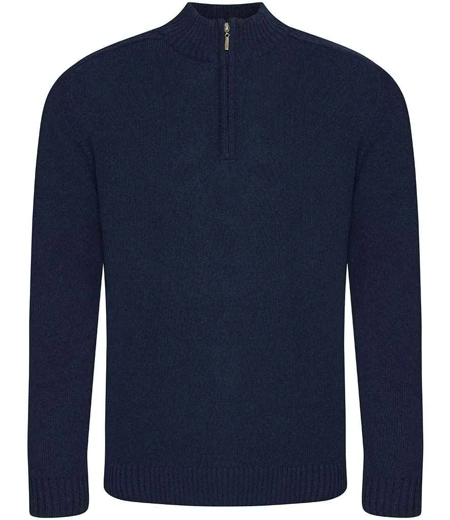 Ecologie Unisex Wakhan Zip Neck Sustainable Sweater | Navy