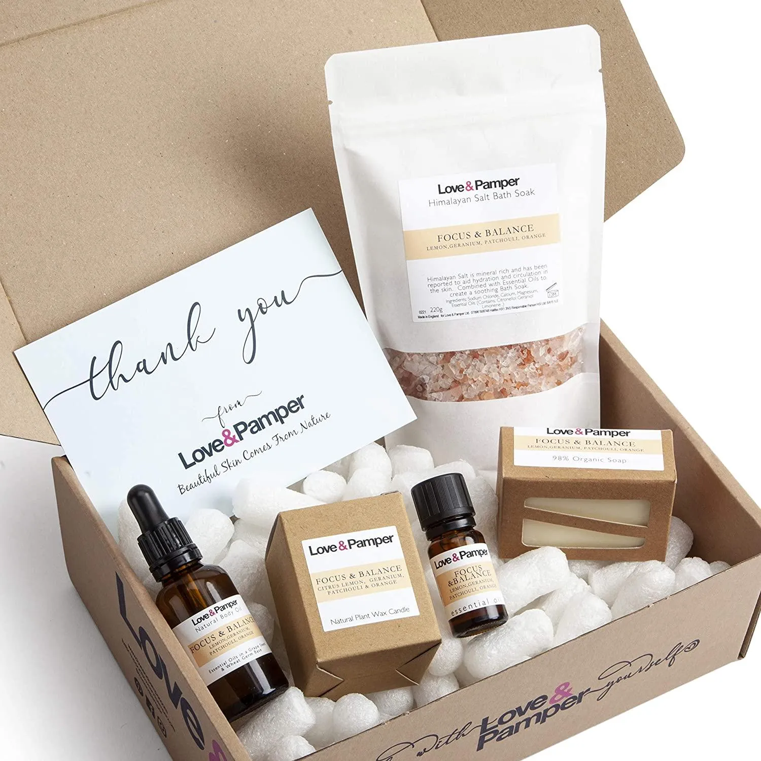 FOCUS & BALANCE-SUSTAINABLE,Aromatherapy Pampering Gift Set For Women