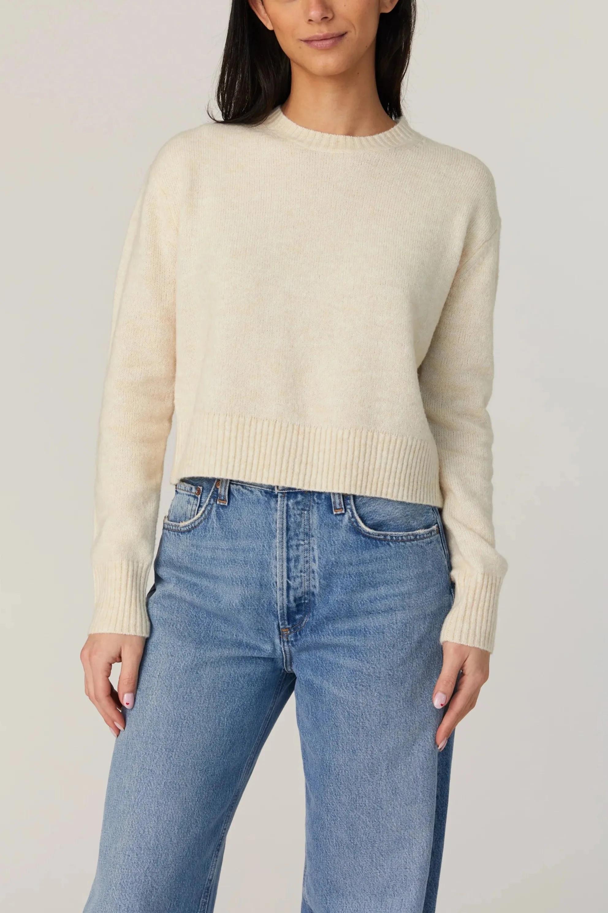 French Connection Kesia Crew Neck Cropped Jumper