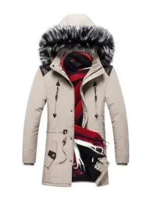 Fur Collar Hoodie Winter Parka Jacket for men