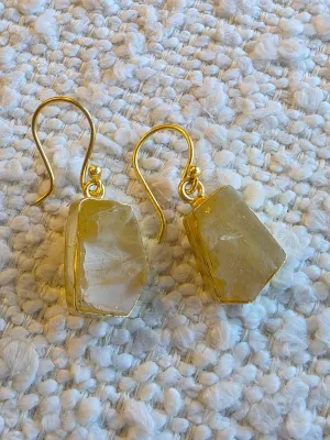 Gemajesty Raw Citrine Drop Earring