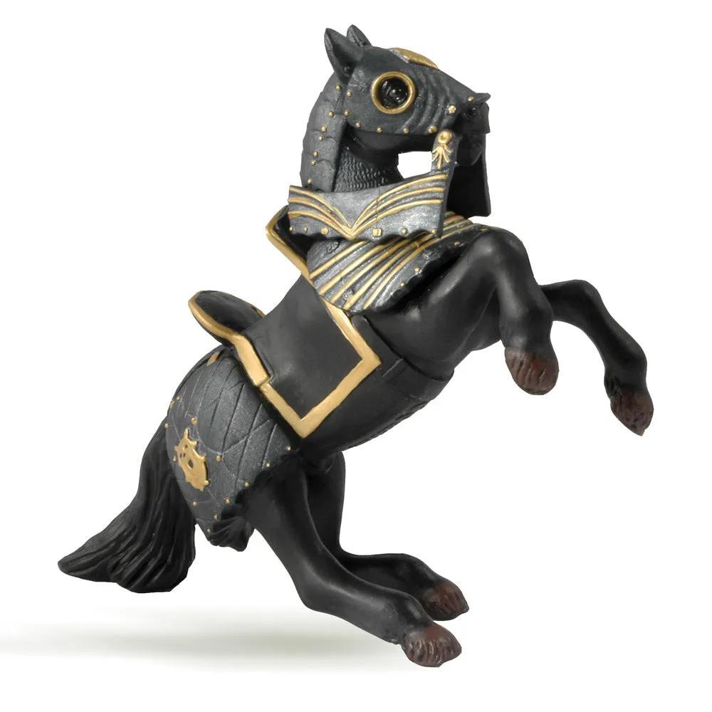 Horse In Black Armour; The Fantasy World (Papo)