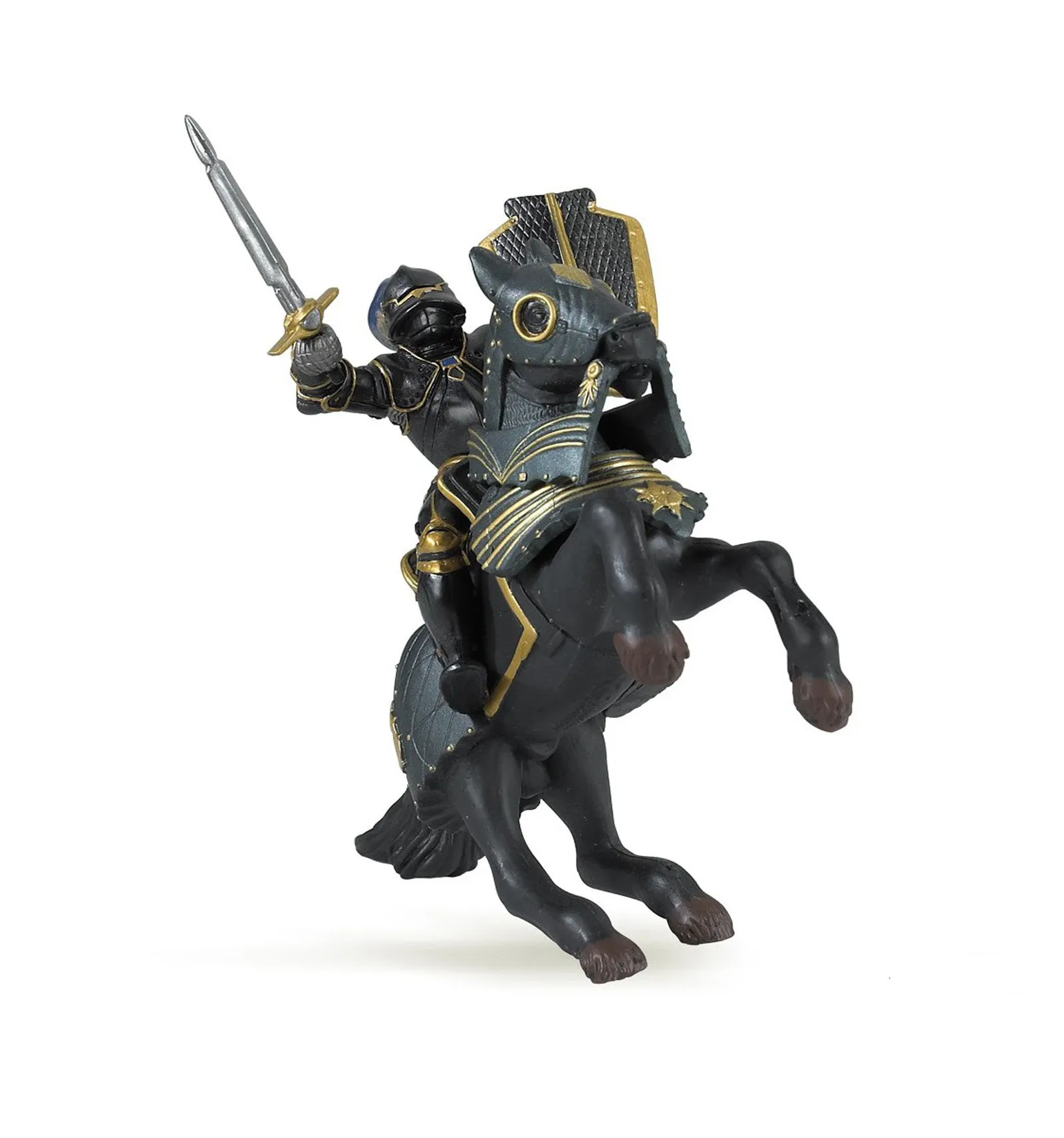Horse In Black Armour; The Fantasy World (Papo)