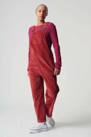 JOY - Organic Cord Dungaree Cherry