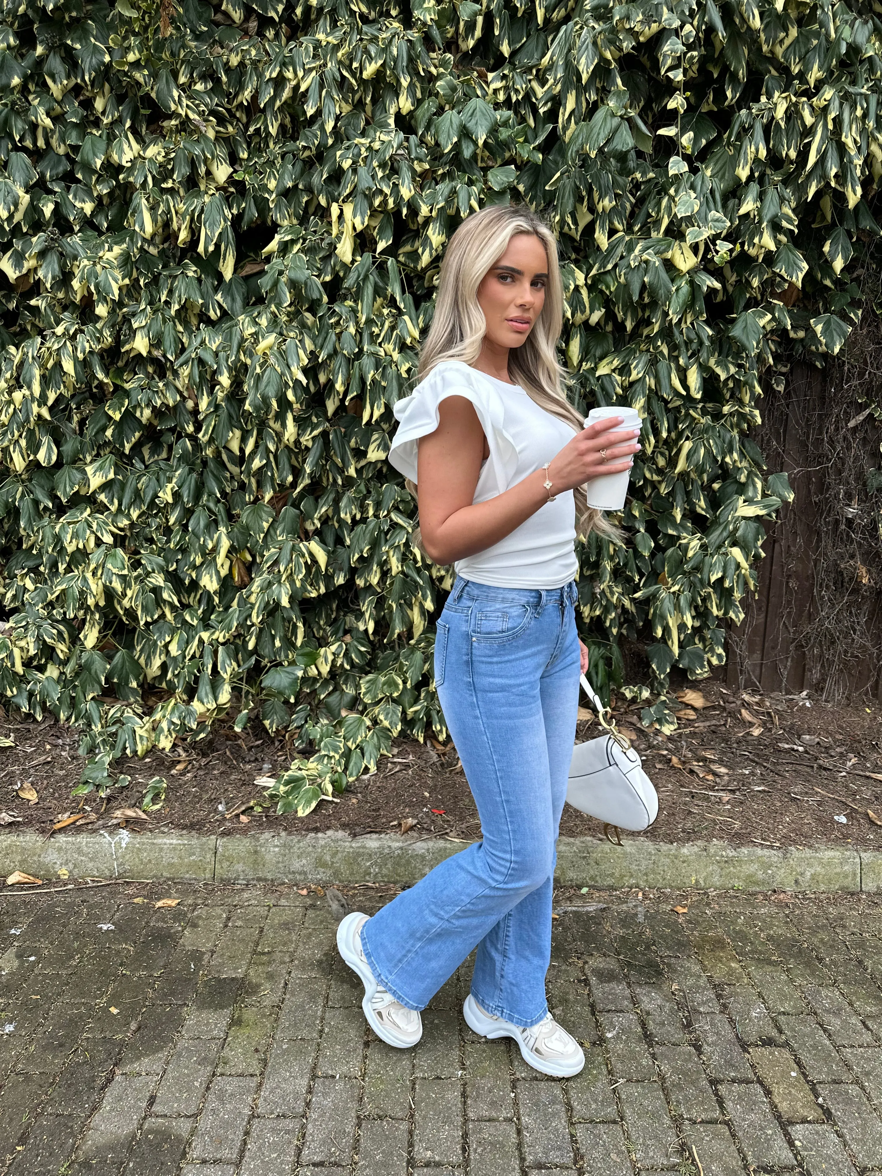 Lizzy denim split jeans