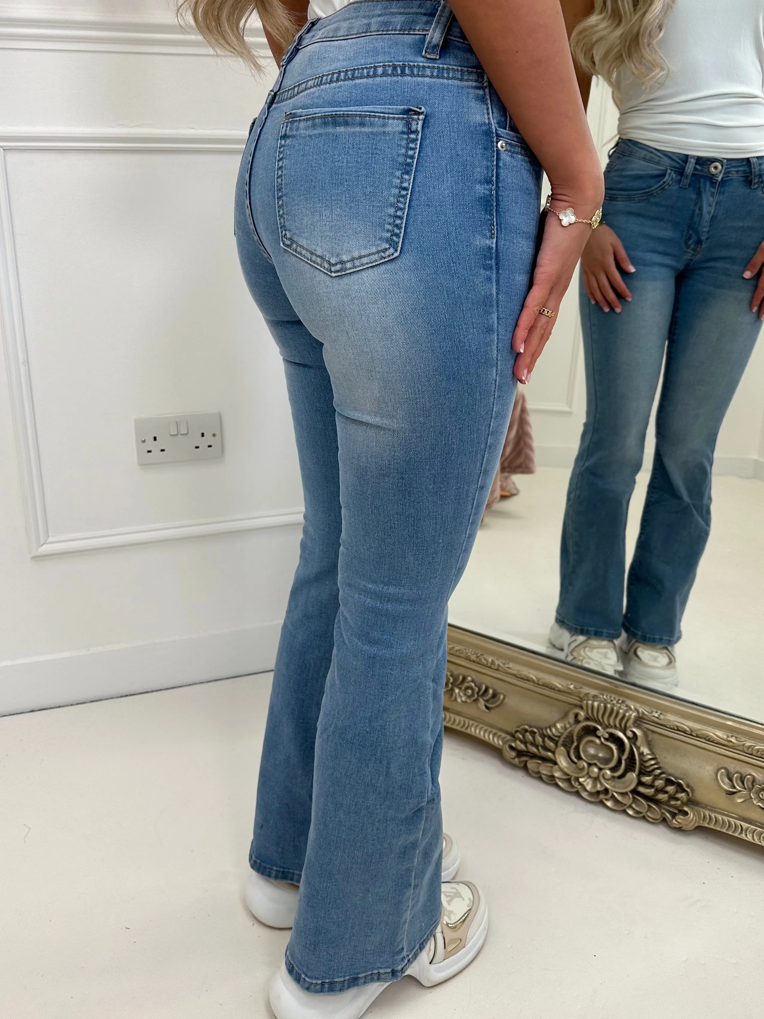Lizzy denim split jeans