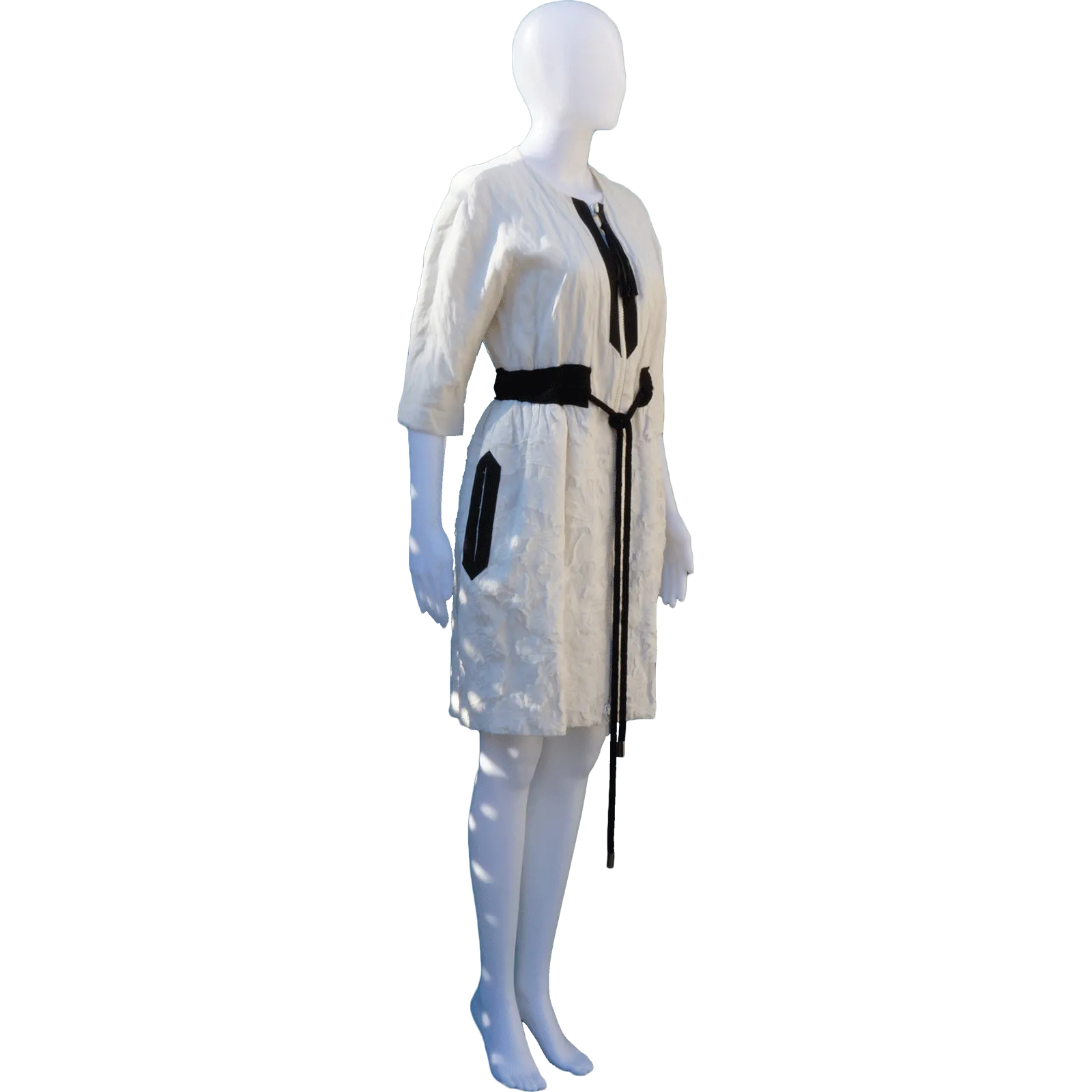 MONCLEAR TEXTURED WHITE COAT