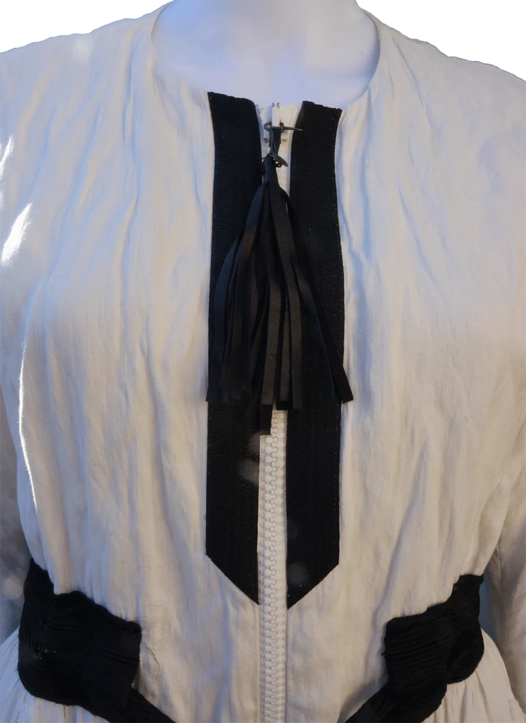 MONCLEAR TEXTURED WHITE COAT