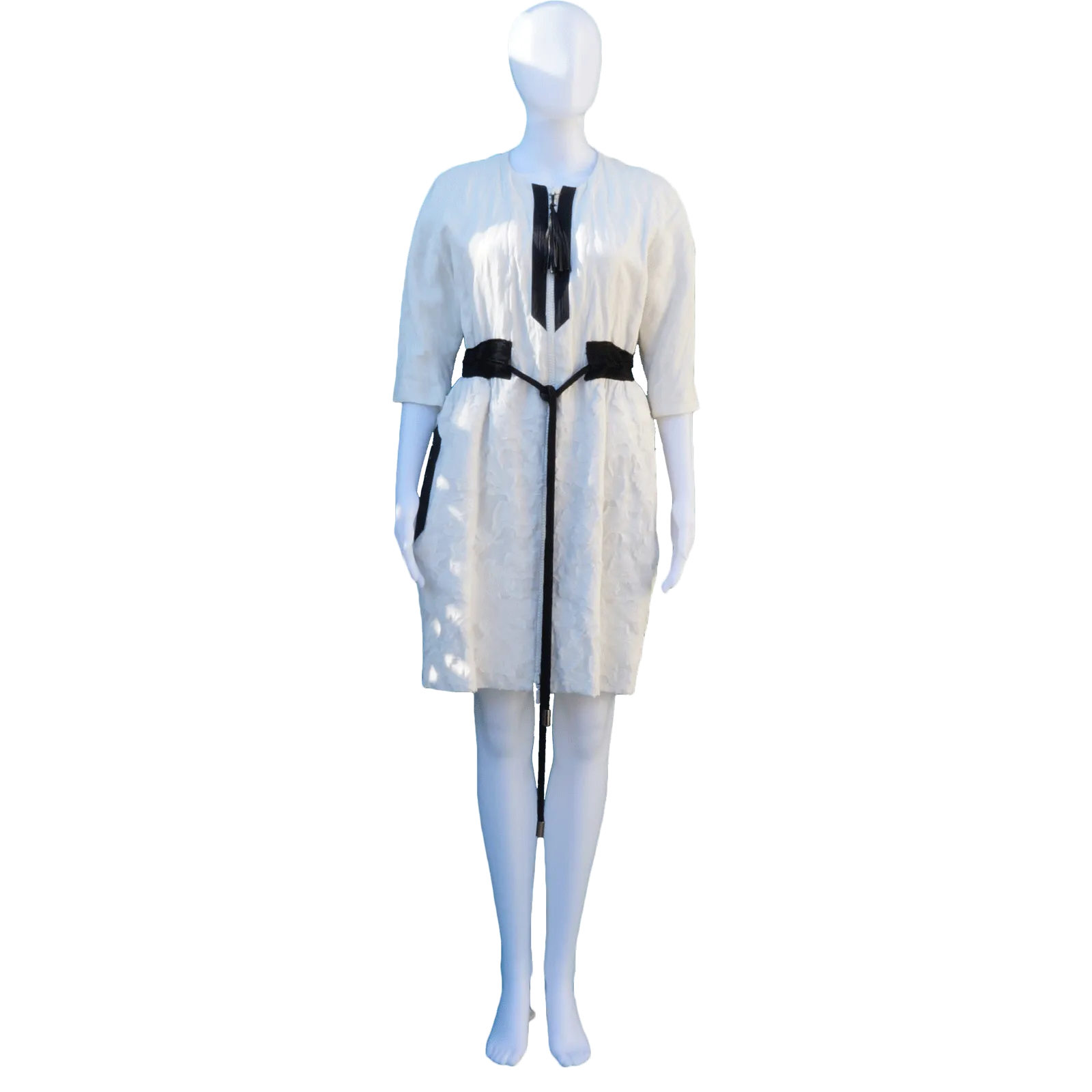 MONCLEAR TEXTURED WHITE COAT
