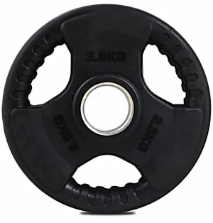 Olympic 2" Tri-Grip Rubber Encased Weight Plate 20kg - Black