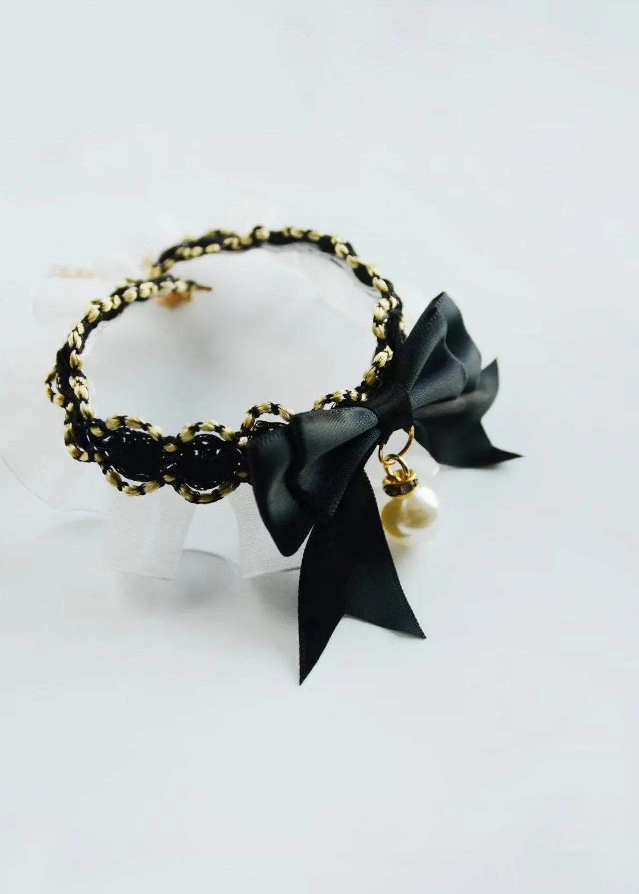 Pearl Bowtie Scarf For Dog/Cat