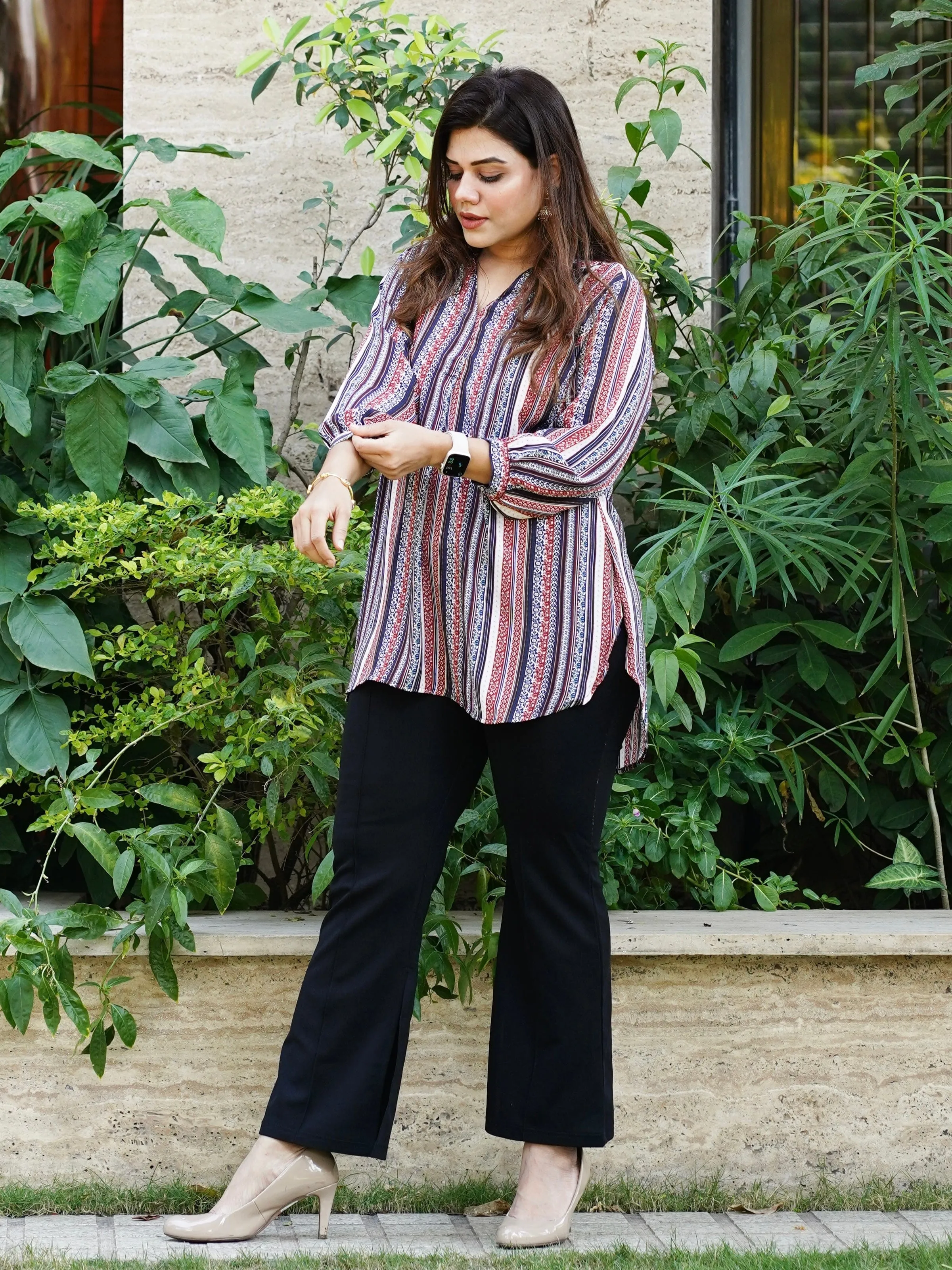Petite Floral Print Top