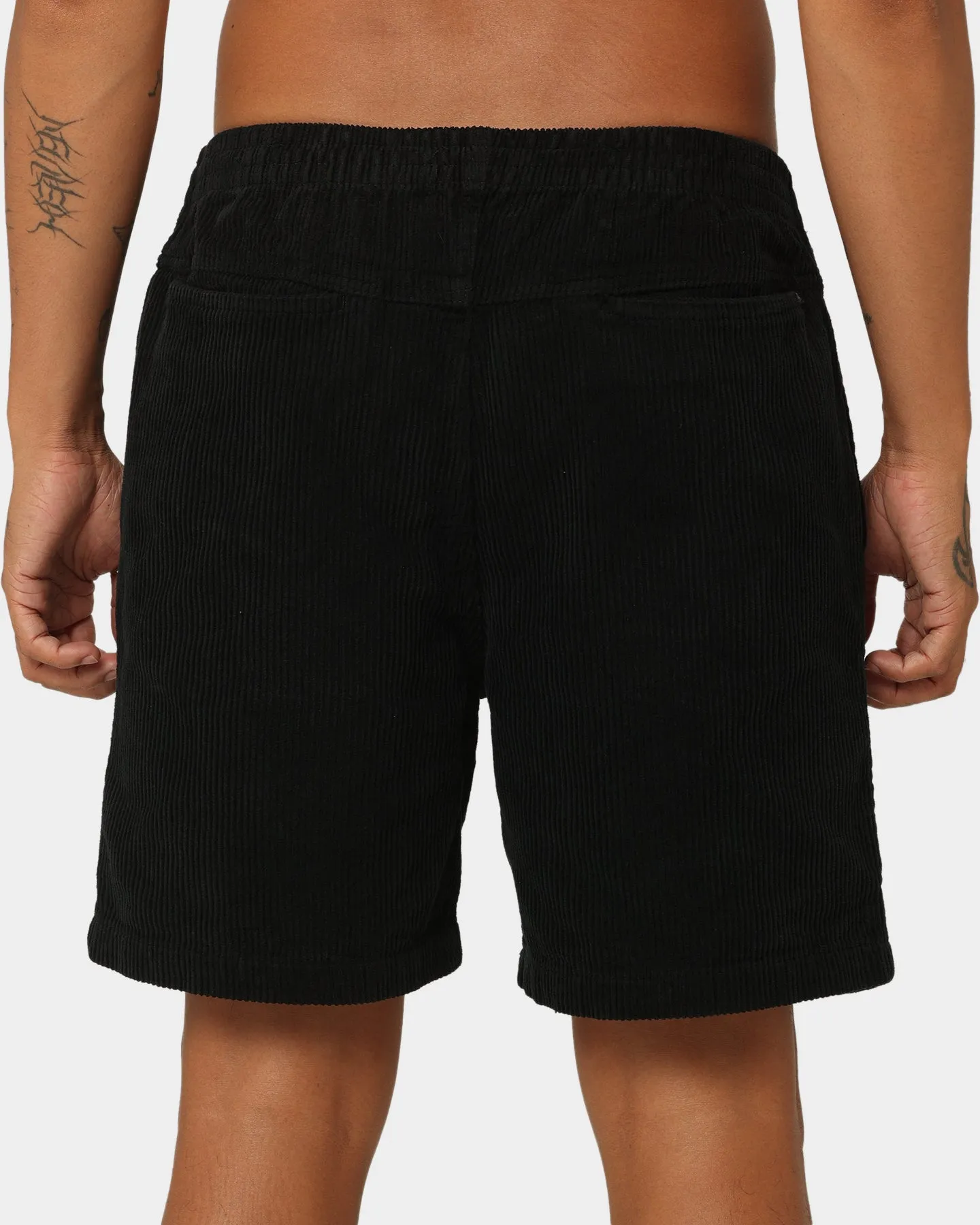 Stussy Wide Wale Corduroy Beach Shorts Black/Black