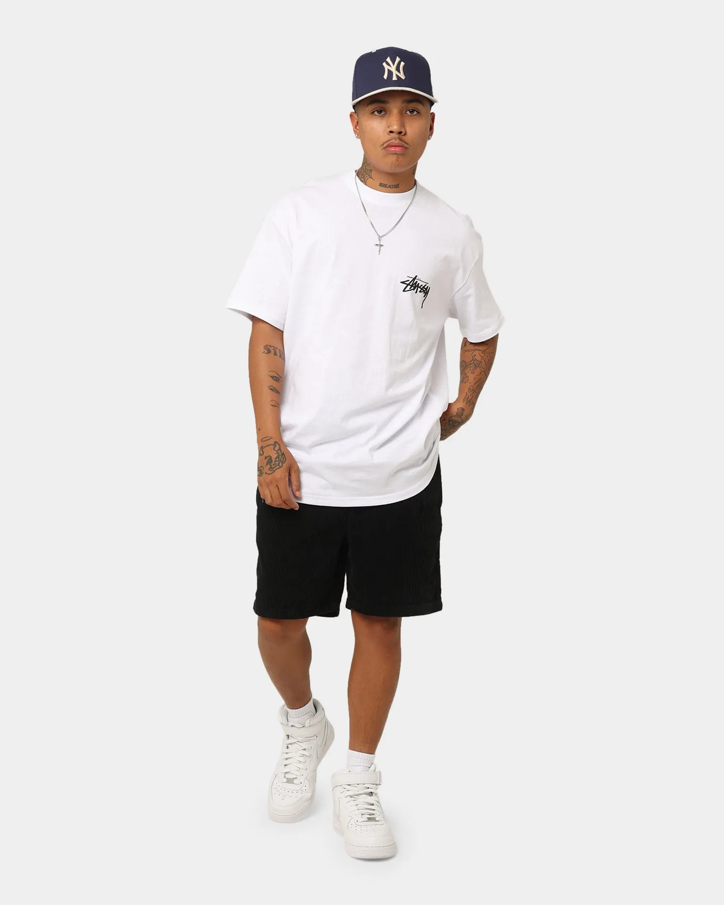 Stussy Wide Wale Corduroy Beach Shorts Black/Black