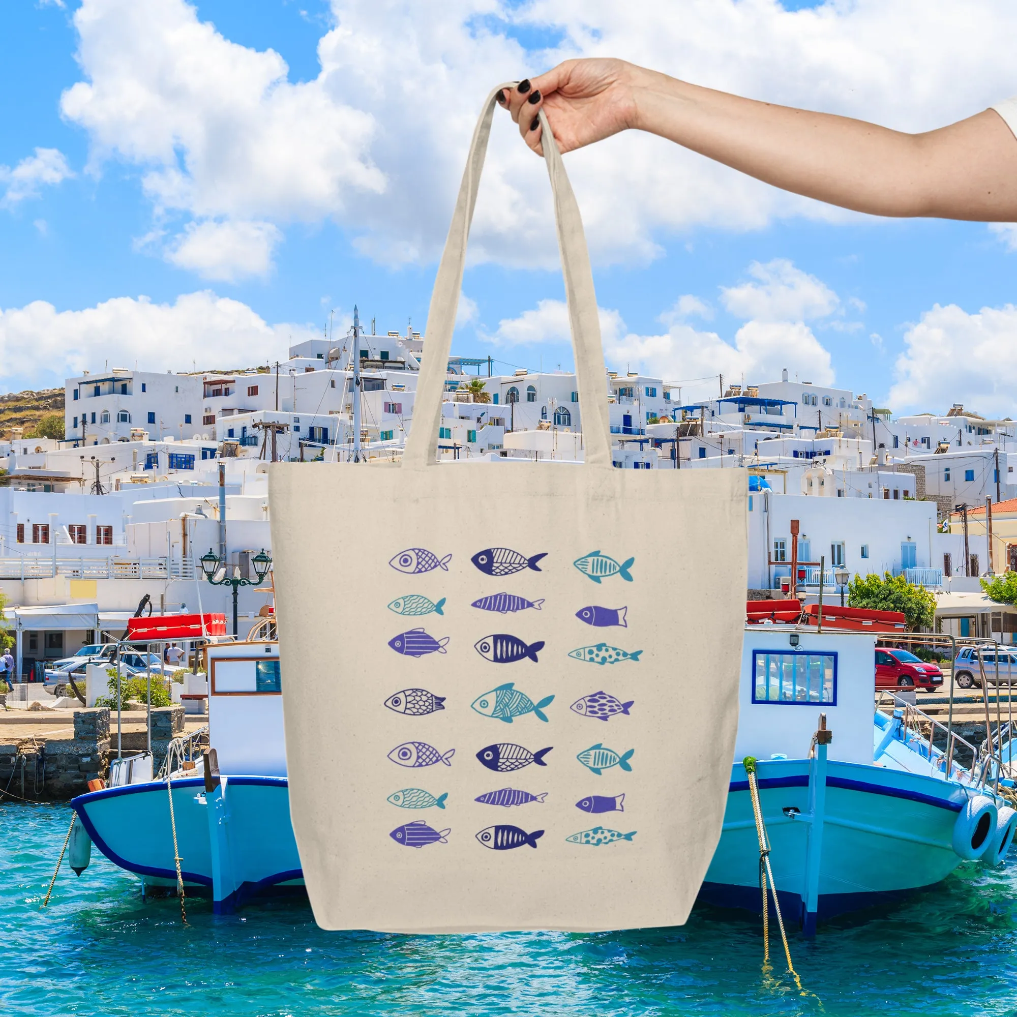 The Blue Fish Tote Bag