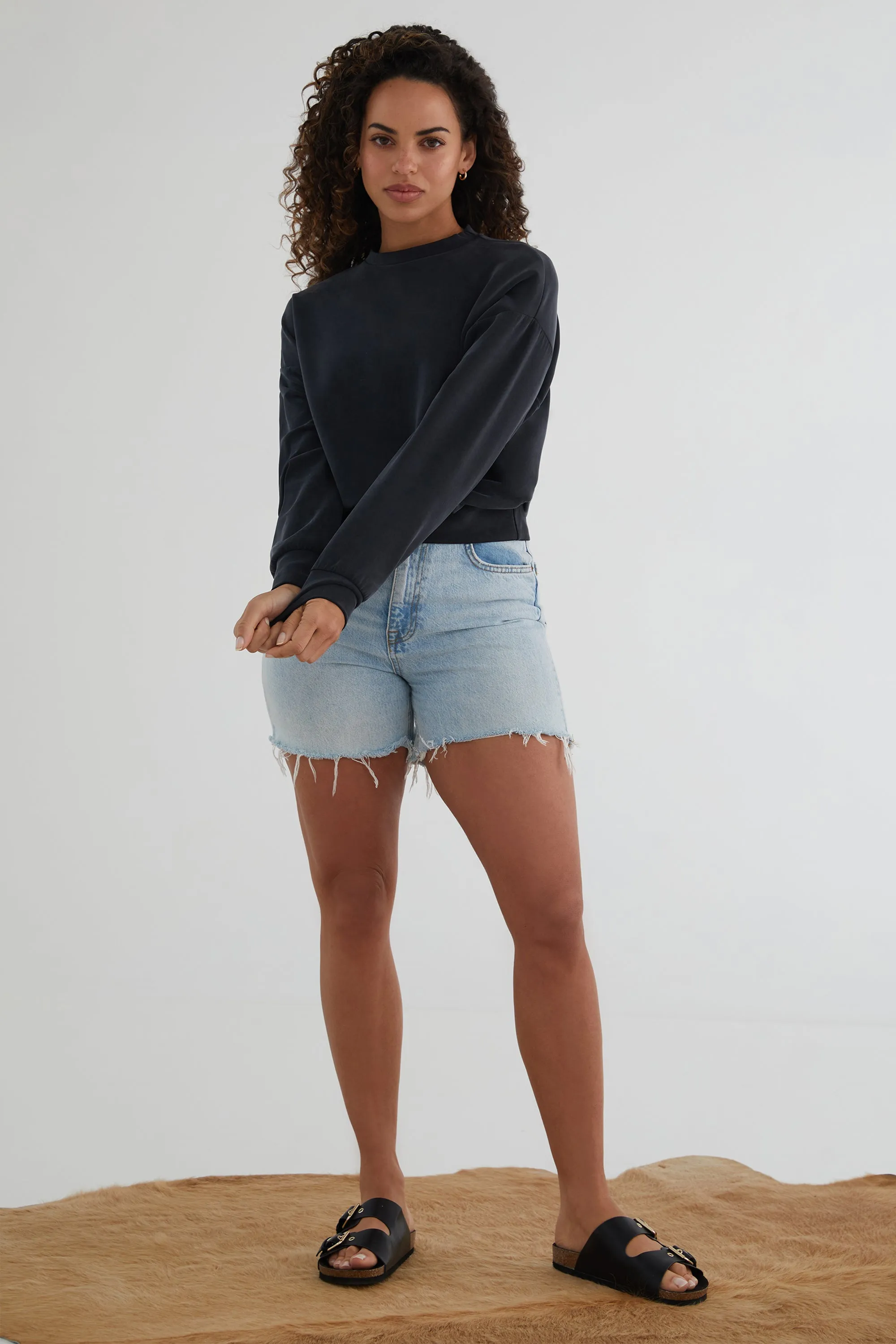 The Power Pullover: Classic - Magic Double Knit - Ink
