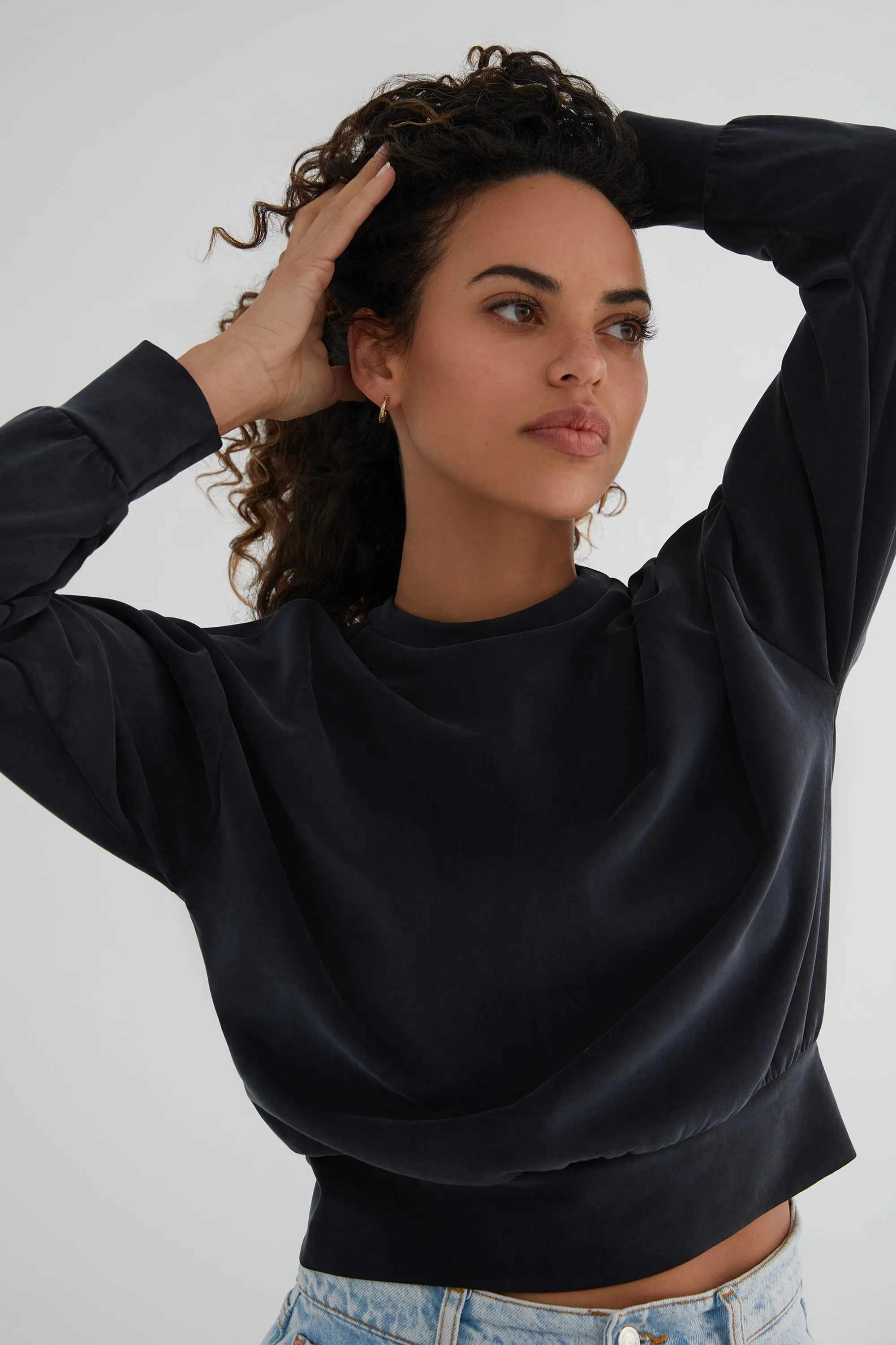 The Power Pullover: Classic - Magic Double Knit - Ink