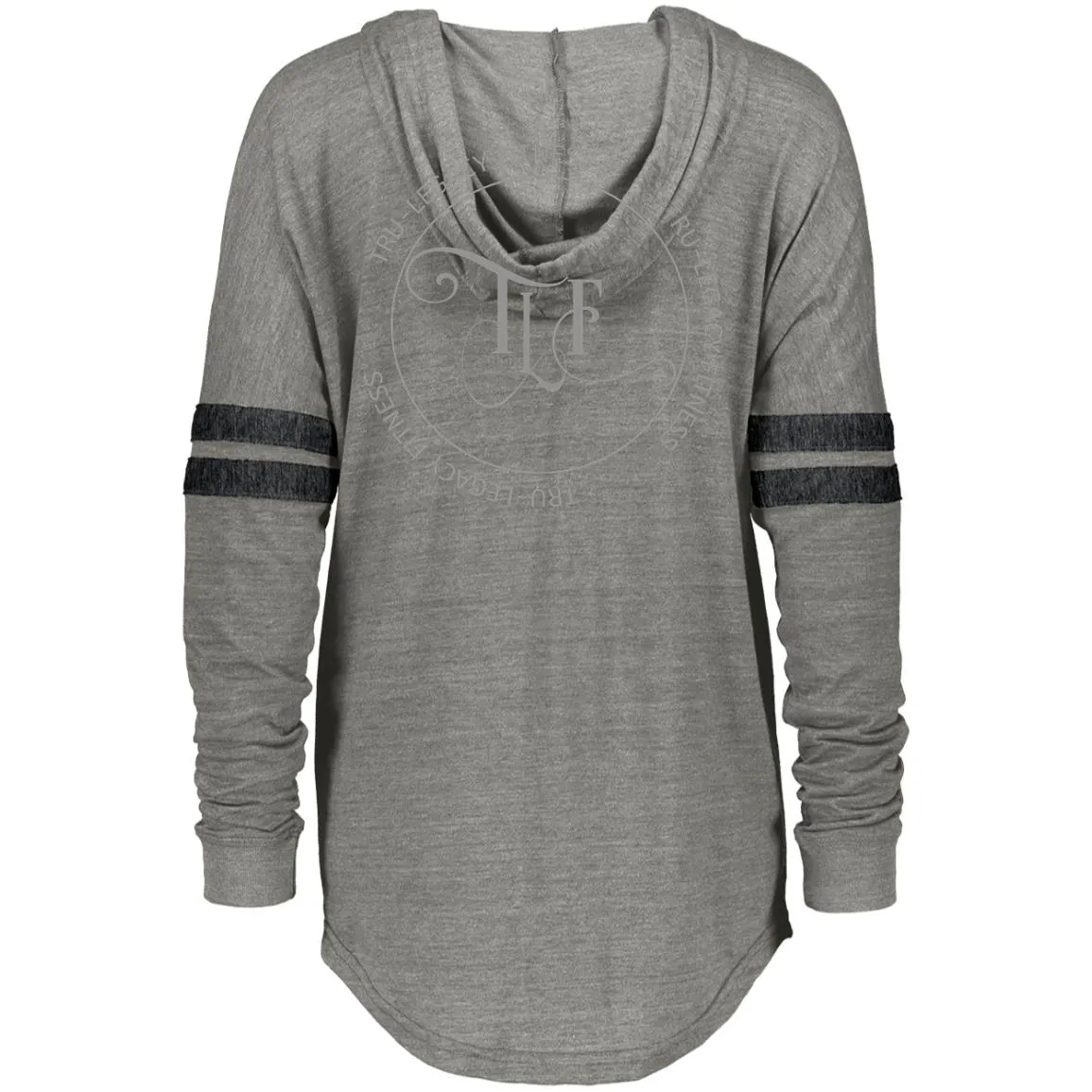 TLF Grey Winged Logo Hooded Low Key Pullover