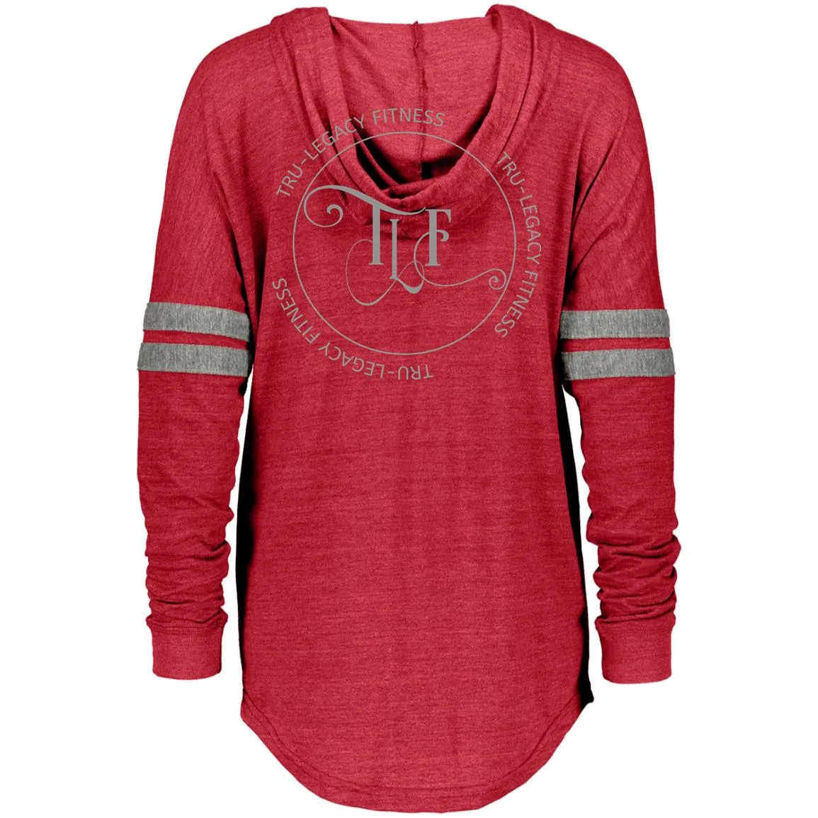 TLF Grey Winged Logo Hooded Low Key Pullover