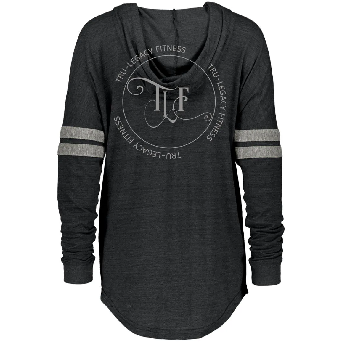 TLF Grey Winged Logo Hooded Low Key Pullover