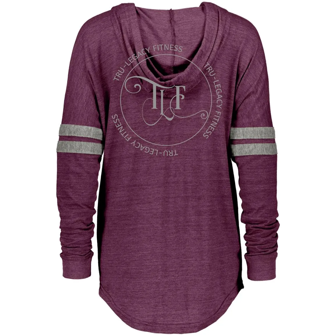 TLF Grey Winged Logo Hooded Low Key Pullover