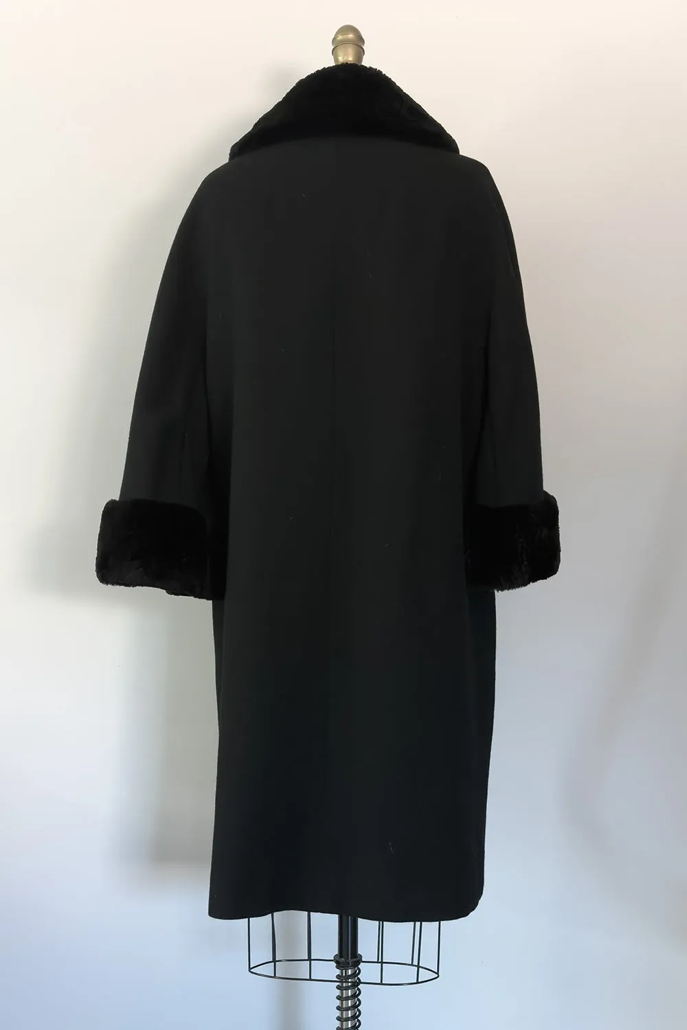 True Vintage Black Faux Fur Coat by Brenmor New York - FINAL SALE