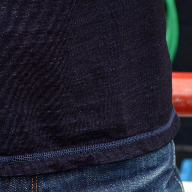 UES "662401" Indigo Henley Neck Tee