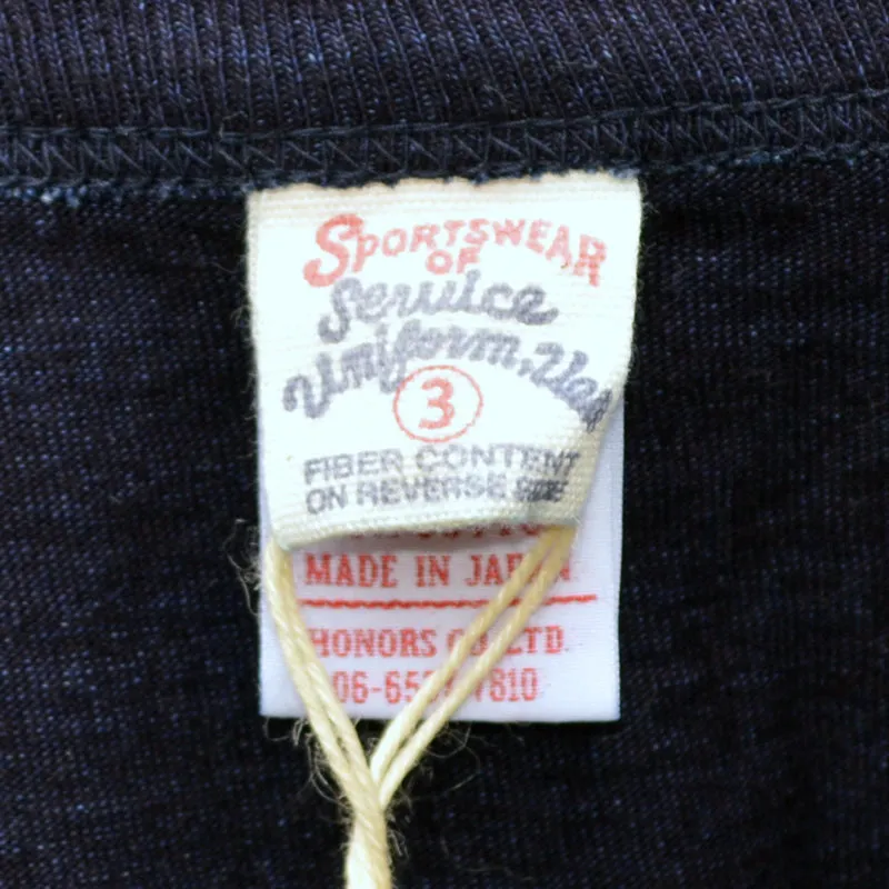 UES "662401" Indigo Henley Neck Tee