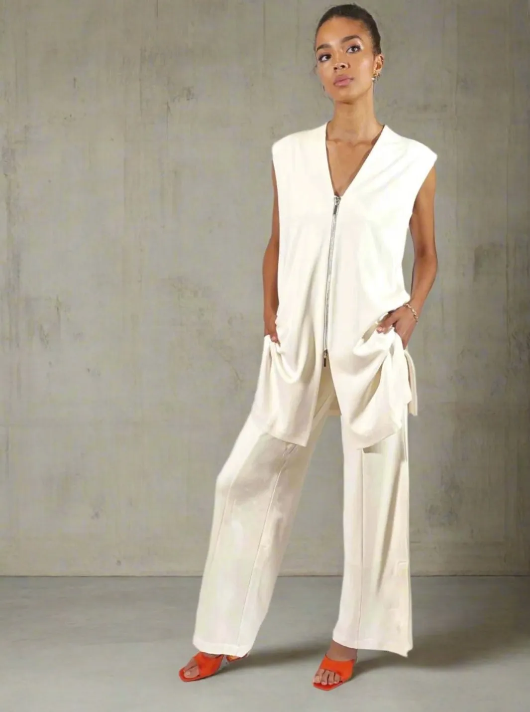Wide Leg Lux Pant - The Carmine